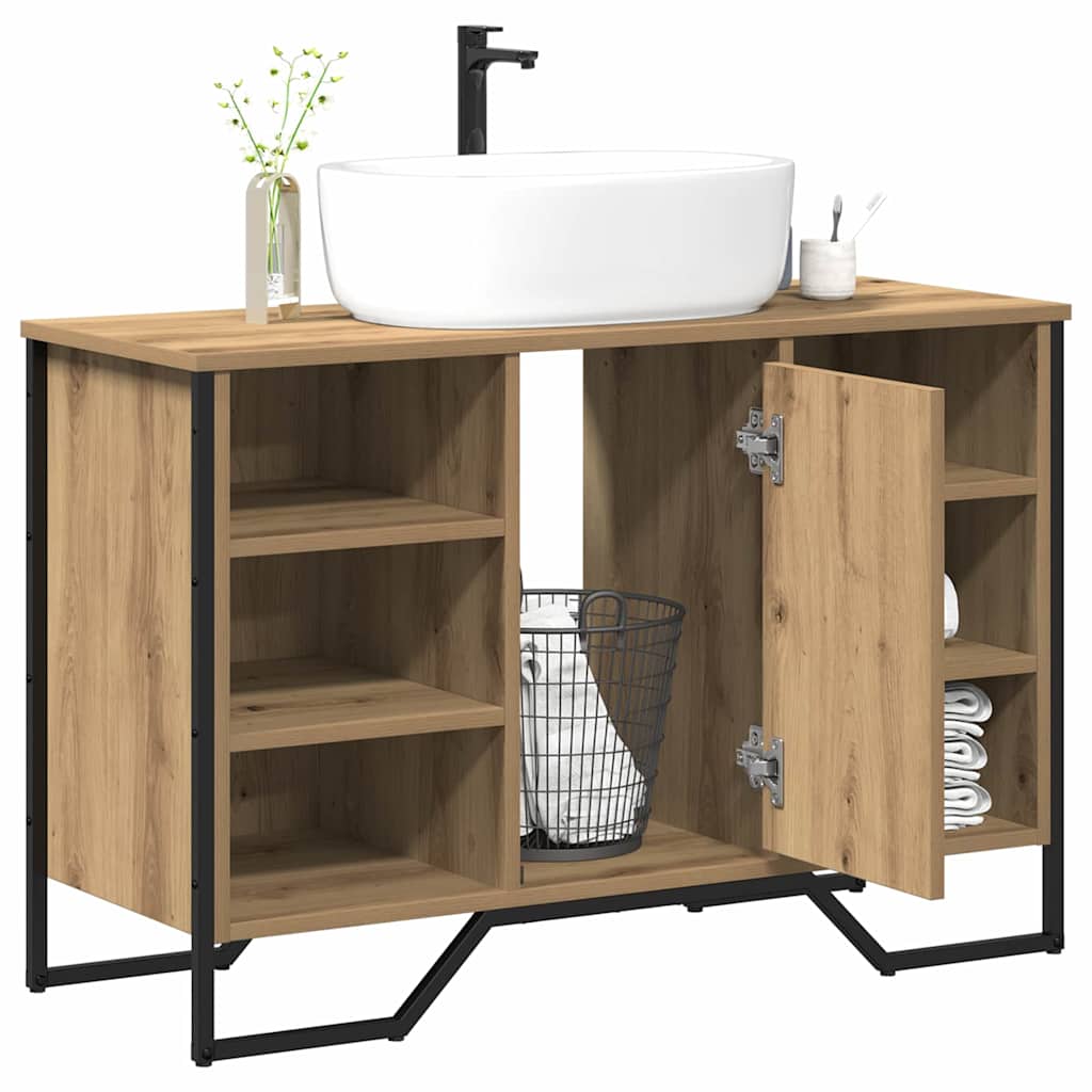 Bathroom Sink Cabinet with Shelf Artisan Oak 91 x 35 x 60 cm