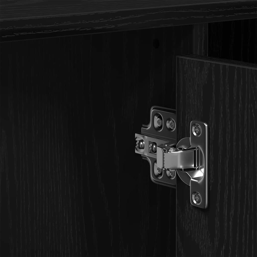 Bathroom Sink Cabinet Black Oak 91 x 35 x 60 cm Engineered wood