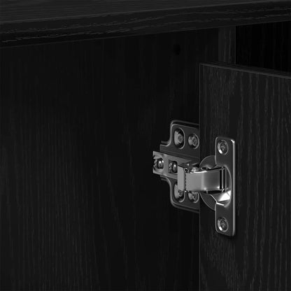Bathroom Sink Cabinet Black Oak 91 x 35 x 60 cm Engineered wood