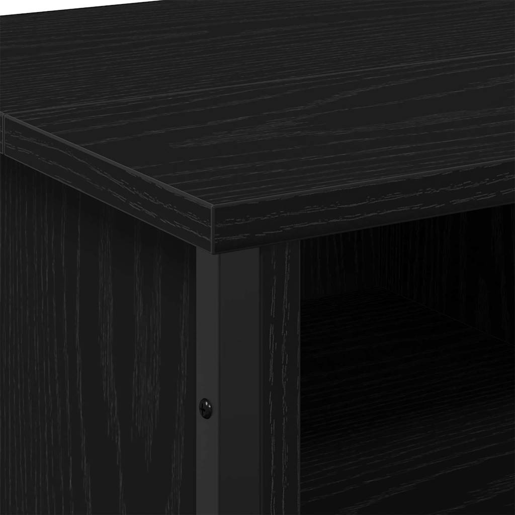 Bathroom Sink Cabinet Black Oak 91 x 35 x 60 cm Engineered wood