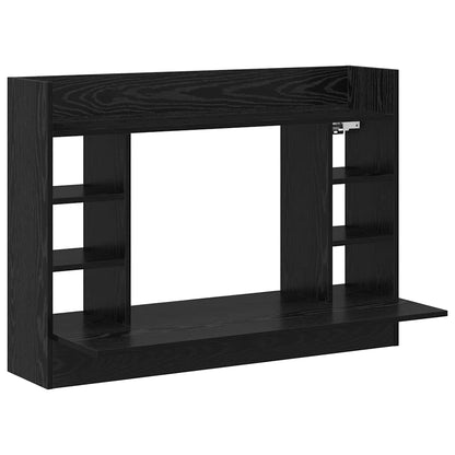 Wall-Mounted Desk Black oak 105 x 48 x 75 cm Engineered wood