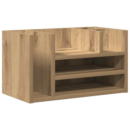 Desk Organiser Black oak 44.5 x 24 x 25 cm Engineered Wood