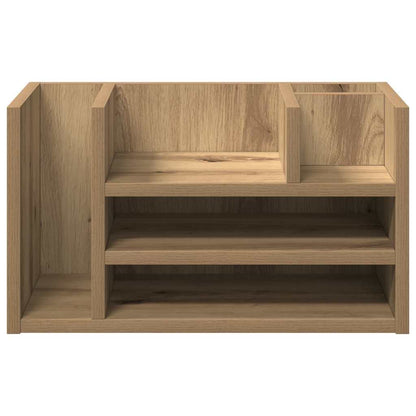 Desk Organiser Black oak 44.5 x 24 x 25 cm Engineered Wood