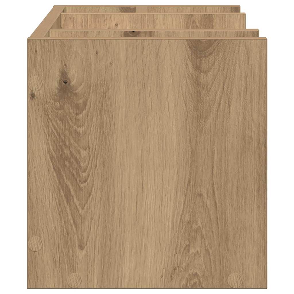 Desk Organiser Black oak 44.5 x 24 x 25 cm Engineered Wood