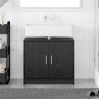 Bathroom Cabinet Black Oak 63 x 29 x 55 cm Engineered wood