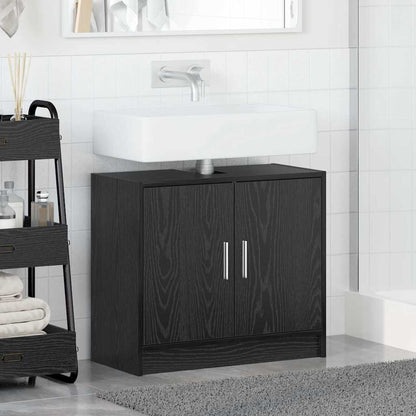 Bathroom Cabinet Black Oak 63 x 29 x 55 cm Engineered wood