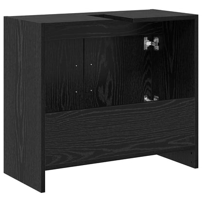 Bathroom Cabinet Black Oak 63 x 29 x 55 cm Engineered wood