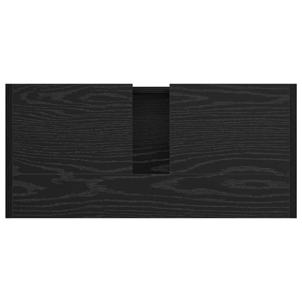Bathroom Cabinet Black Oak 63 x 29 x 55 cm Engineered wood