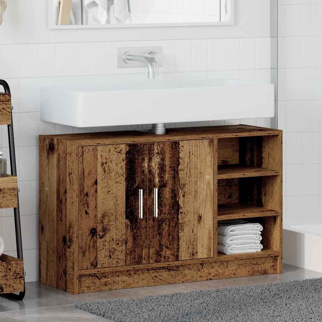 Bathroom Cabinet Old Wood 90 x 29 x 55 cm Engineered wood