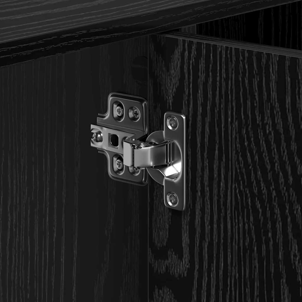 Bathroom Cabinet Black Oak 90 x 29 x 55 cm Engineered wood