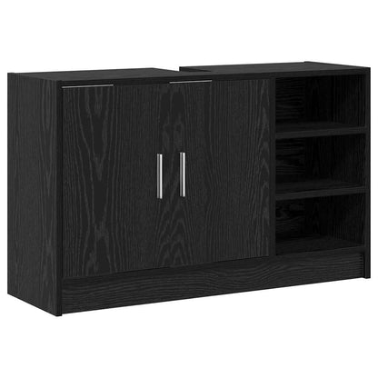 Bathroom Cabinet Black Oak 90 x 29 x 55 cm Engineered wood