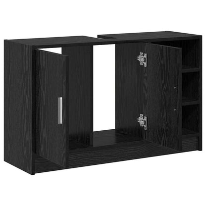 Bathroom Cabinet Black Oak 90 x 29 x 55 cm Engineered wood