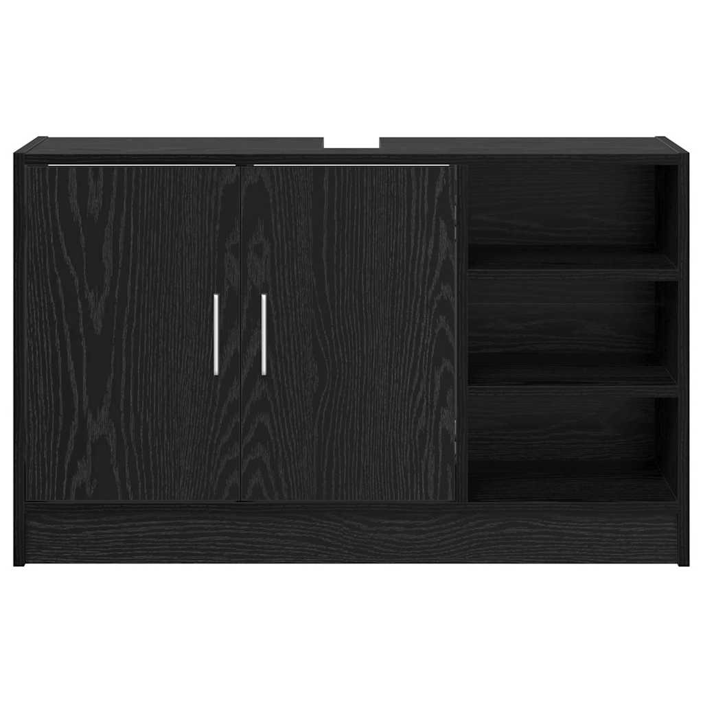 Bathroom Cabinet Black Oak 90 x 29 x 55 cm Engineered wood