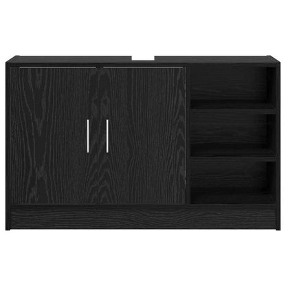Bathroom Cabinet Black Oak 90 x 29 x 55 cm Engineered wood