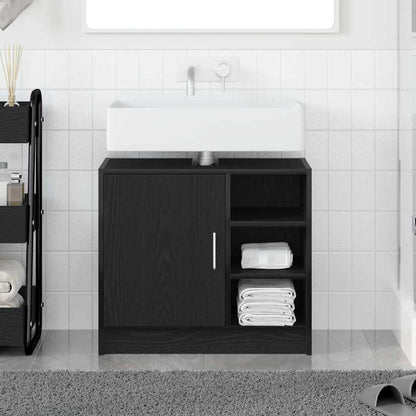 Bathroom Cabinet Black Oak 63 x 29 x 55 cm Engineered wood