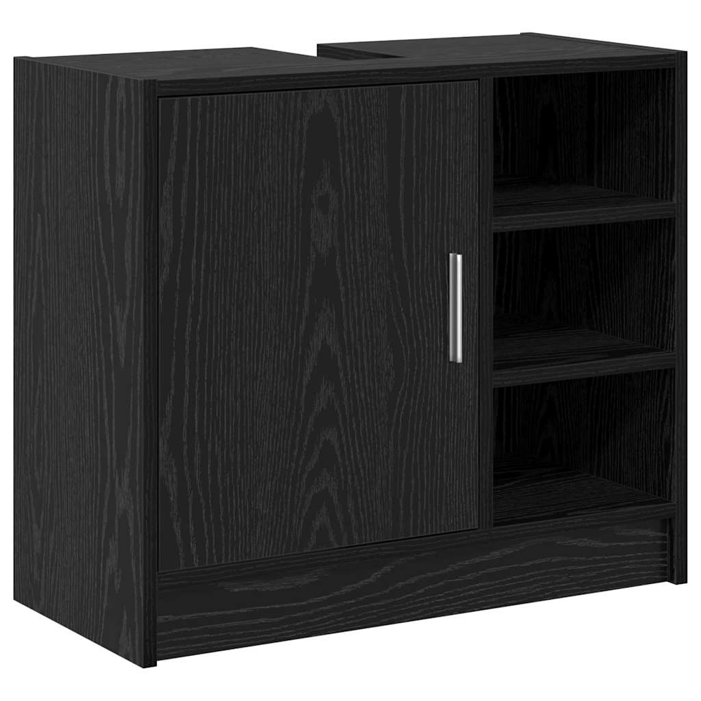 Bathroom Cabinet Black Oak 63 x 29 x 55 cm Engineered wood