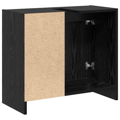 Bathroom Cabinet Black Oak 63 x 29 x 55 cm Engineered wood