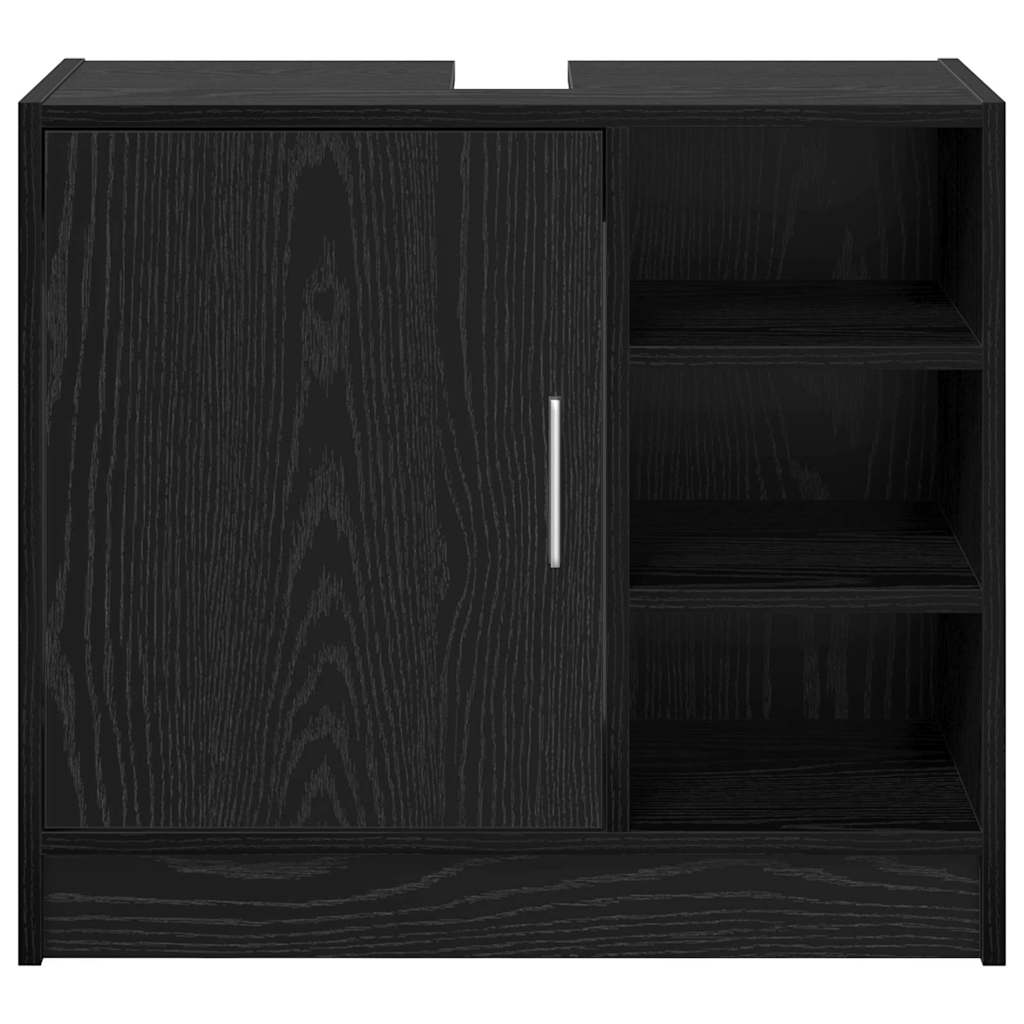Bathroom Cabinet Black Oak 63 x 29 x 55 cm Engineered wood