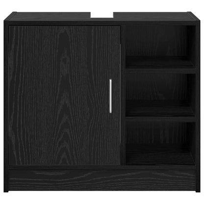 Bathroom Cabinet Black Oak 63 x 29 x 55 cm Engineered wood