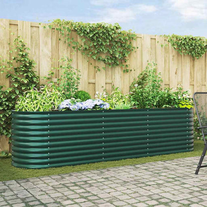 Garden Raised Bed Green 320 x 80 x 81 cm Steel