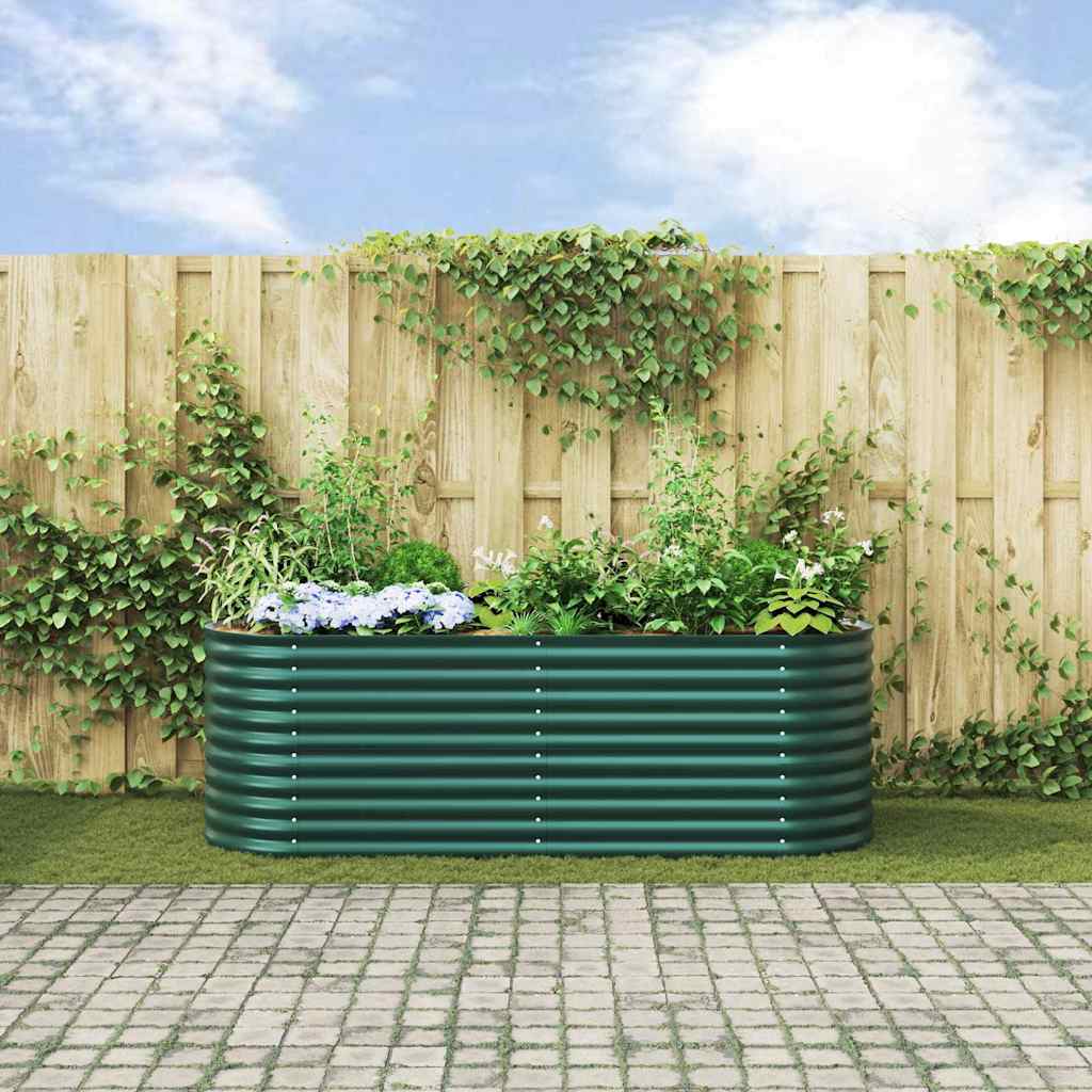Garden Raised Bed Green 240 x 80 x 81 cm Steel