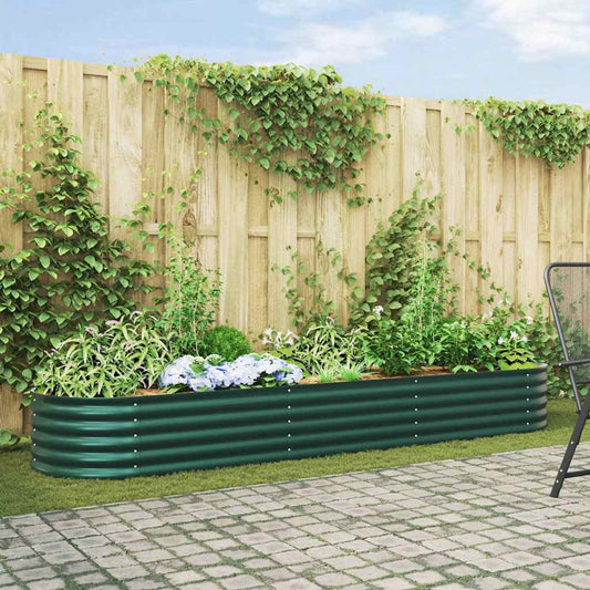 Garden Raised Bed Green 320 x 80 x 44 cm Steel