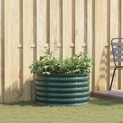 Garden Raised Bed Green 80 x 80 x 44 cm Steel