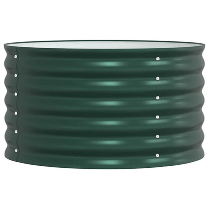 Garden Raised Bed Green 80 x 80 x 44 cm Steel