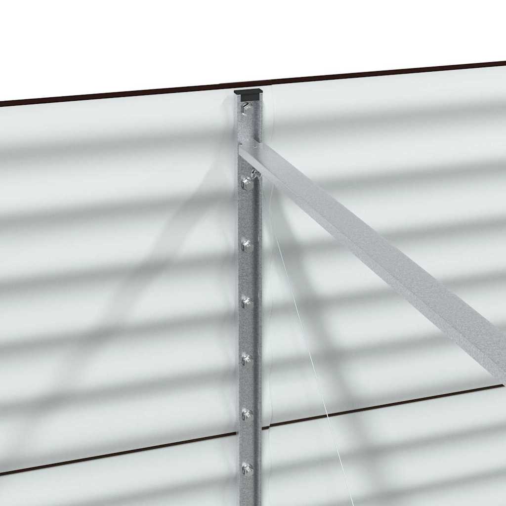 Garden Raised Bed Brown 400 x 80 x 81 cm Steel