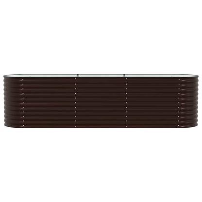 Garden Raised Bed Brown 320 x 80 x 81 cm Steel