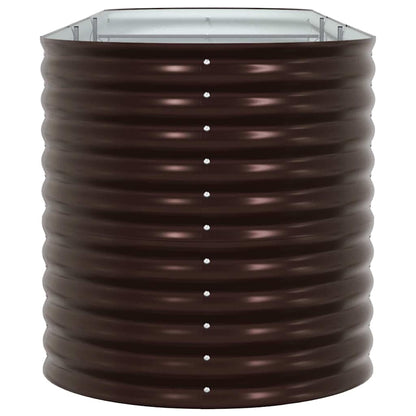 Garden Raised Bed Brown 320 x 80 x 81 cm Steel