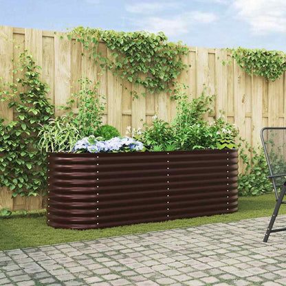 Garden Raised Bed Brown 240 x 80 x 81 cm Steel