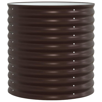 Garden Raised Bed Brown 80 x 80 x 81 cm Steel