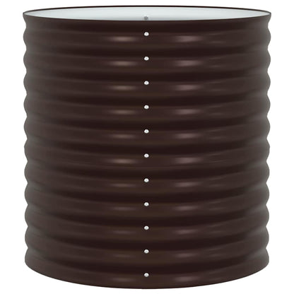 Garden Raised Bed Brown 80 x 80 x 81 cm Steel