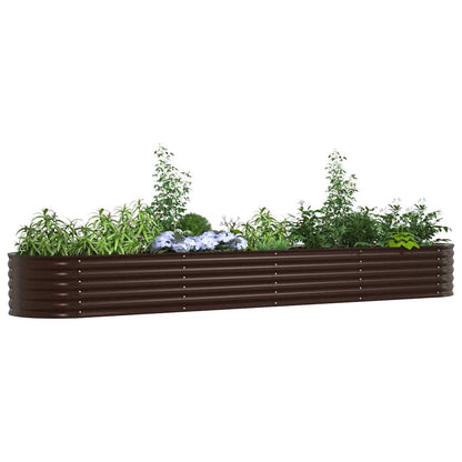 Garden Raised Bed Brown 400 x 80 x 44 cm Steel