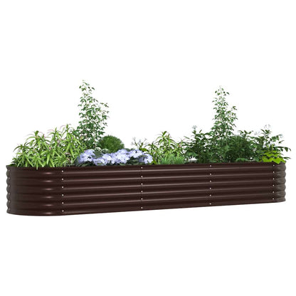 Garden Raised Bed Brown 320 x 80 x 44 cm Steel