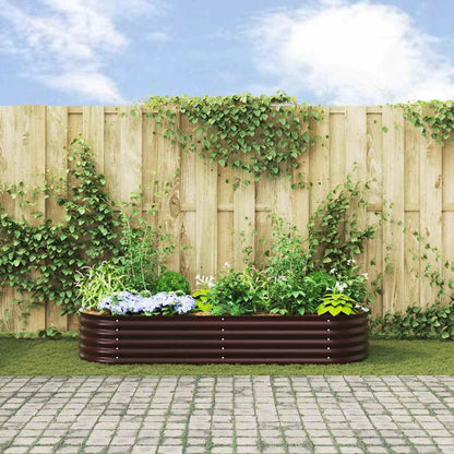 Garden Raised Bed Brown 240 x 80 x 44 cm Steel