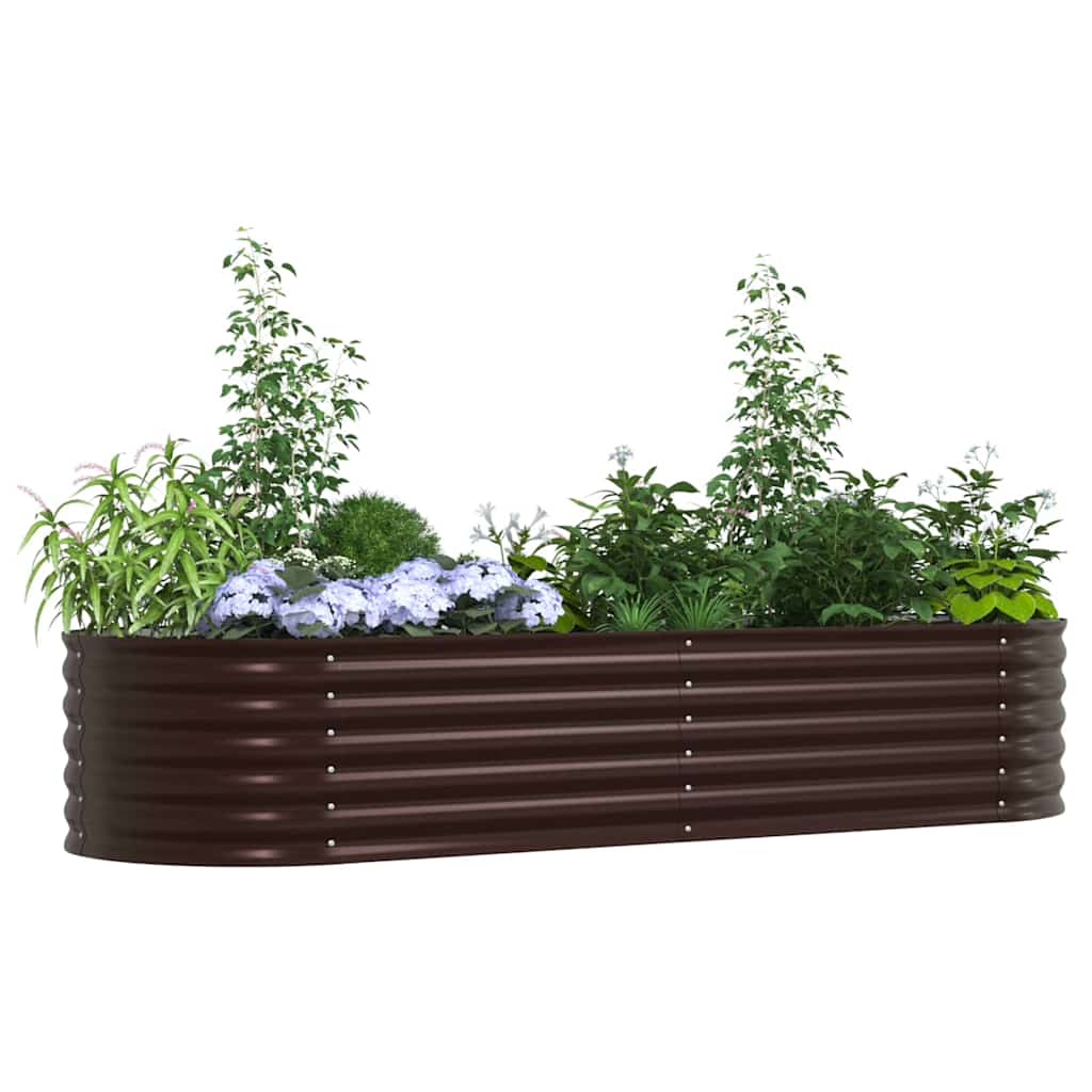Garden Raised Bed Brown 240 x 80 x 44 cm Steel