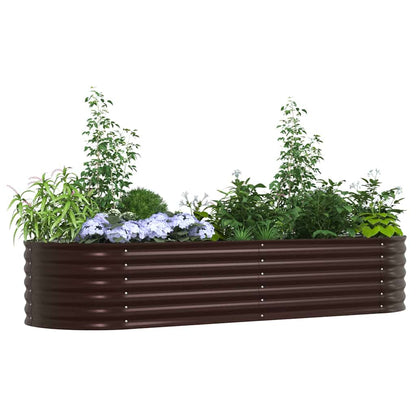 Garden Raised Bed Brown 240 x 80 x 44 cm Steel