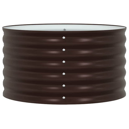 Garden Raised Bed Brown 80 x 80 x 44 cm Steel