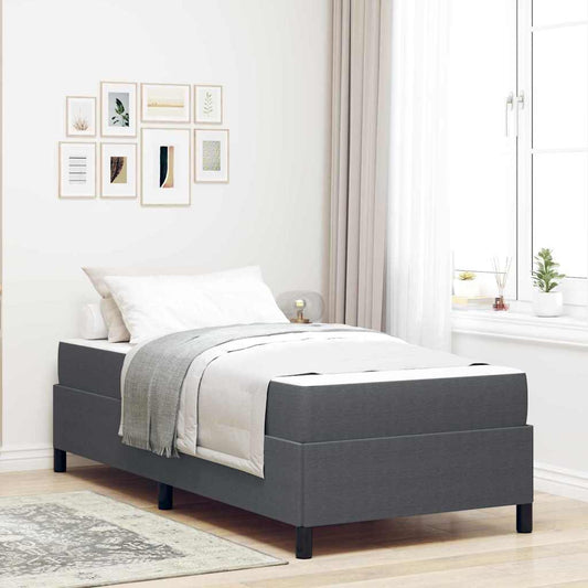 Bed Frame Dark grey 80 x 200 cm Corduroy fabric