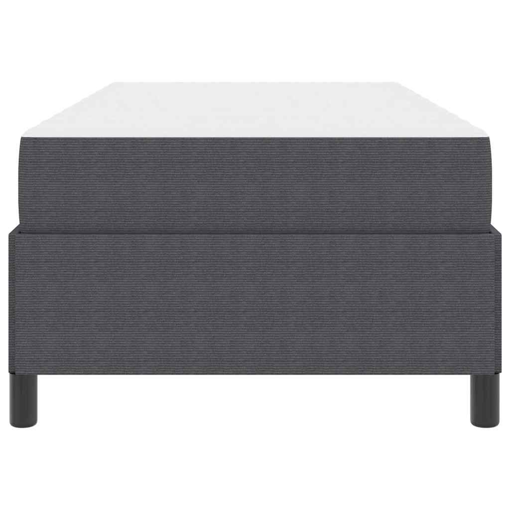 Bed Frame Dark grey 80 x 200 cm Corduroy fabric