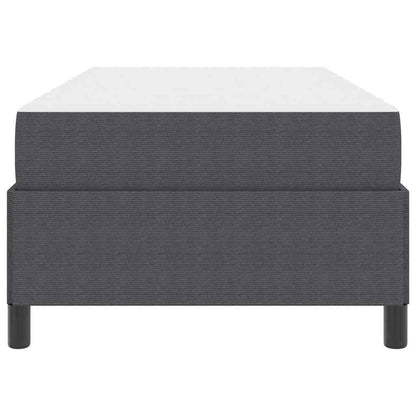 Bed Frame Dark grey 80 x 200 cm Corduroy fabric