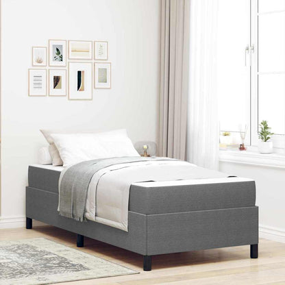 Bed Frame Light grey 90 x 200 cm Corduroy fabric