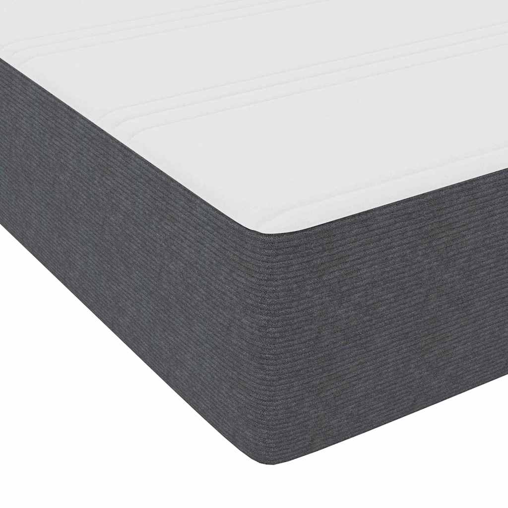Bed Frame Dark grey 100 x 200 cm Corduroy fabric