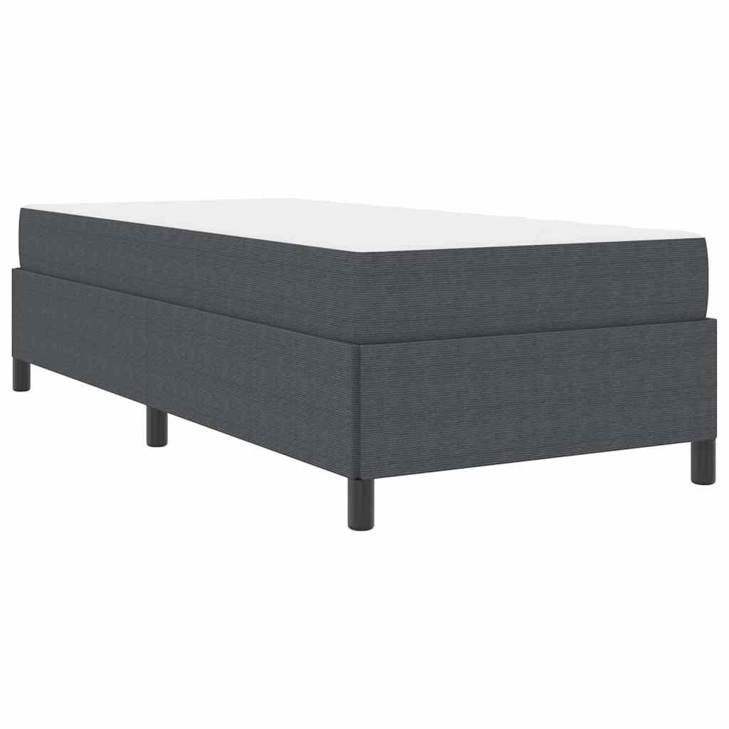 Bed Frame Dark grey 100 x 200 cm Corduroy fabric