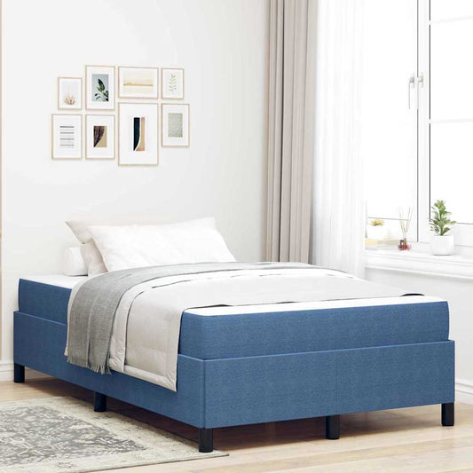 Bed Frame Blue 120 x 200 cm Corduroy fabric