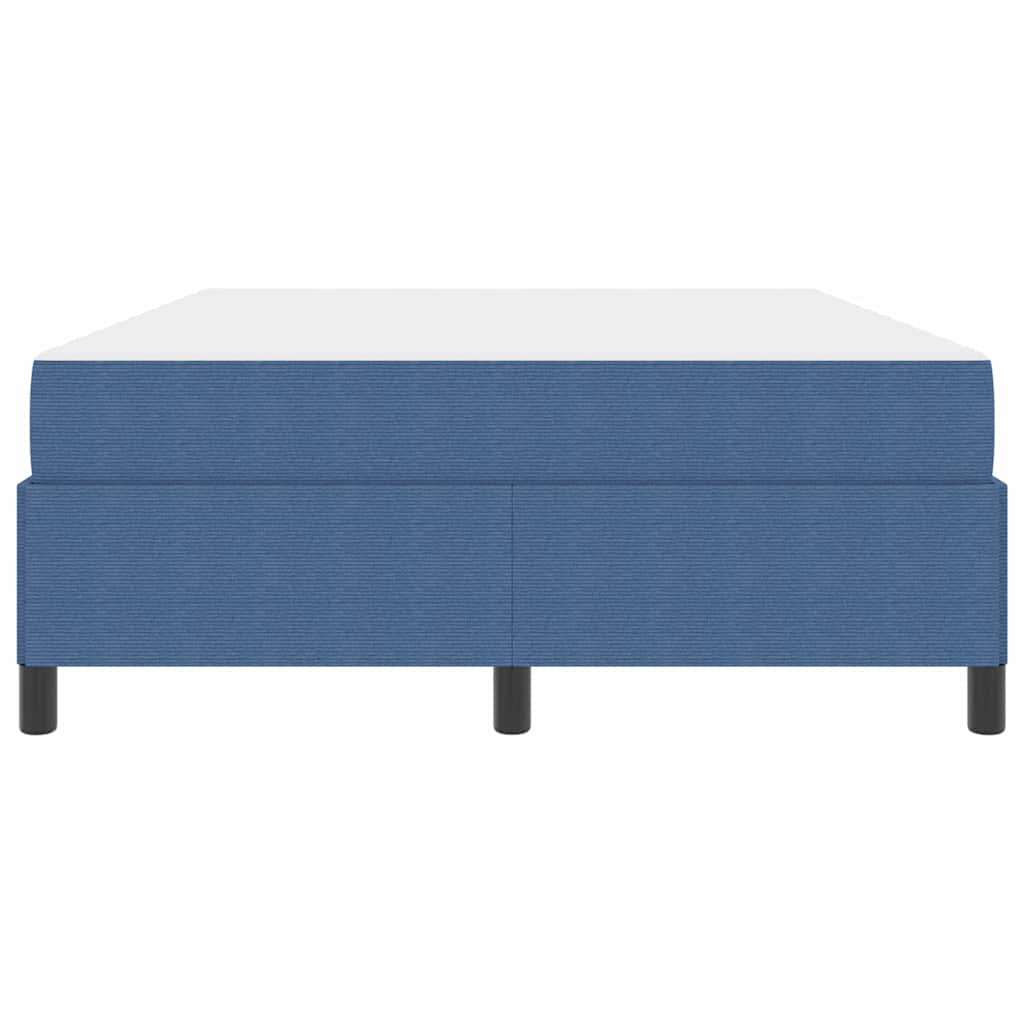 Bed Frame Blue 140 x 190 cm Corduroy fabric