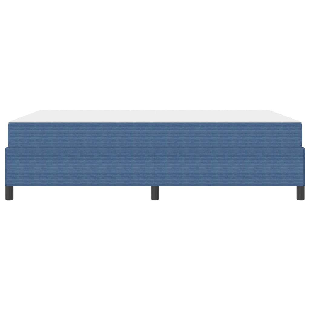 Bed Frame Blue 140 x 190 cm Corduroy fabric