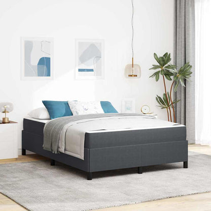 Bed Frame Dark grey 140 x 200 cm Corduroy fabric